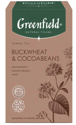 ГринФилд Чай 20пак. Нэйчерал ТИЗАН Баквит и Какаобинс чайный напиток