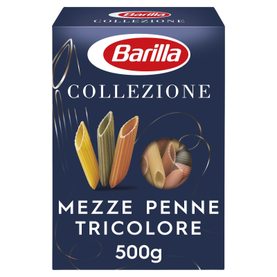Барилла 500г Мецце Пенне трёхцветные (имп)