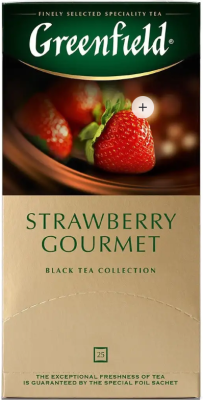 ГринФилд Чай  25пак. Строуберри Блум черн.