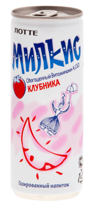 Лотте Напиток б/а 250мл Милкис-Клубника (СИ)